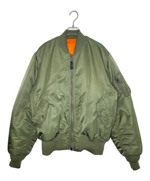 ALPHA（アルファ）ALPHA (アルファ) ALPHA アルファ MA-1 フライトジャケット オリーブ サイズ:Lの古着・服飾アイテム
