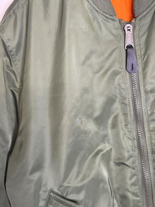 ALPHA（アルファ）ALPHA (アルファ) ALPHA アルファ MA-1 フライトジャケット オリーブ サイズ:Lの古着・服飾アイテム