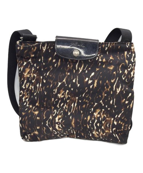 LONGCHAMP（ロンシャン）LONGCHAMP (ロンシャン) ショルダーバッグ ブラック×ブラウンの古着・服飾アイテム