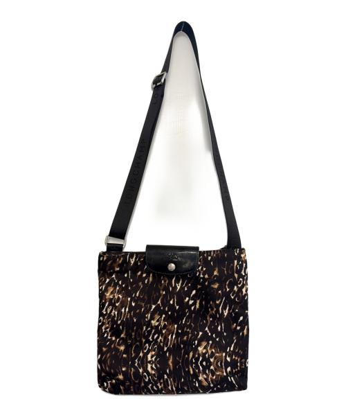 LONGCHAMP（ロンシャン）LONGCHAMP (ロンシャン) ショルダーバッグ ブラック×ブラウンの古着・服飾アイテム