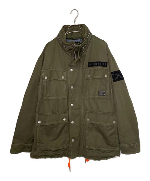 DIESEL（ディーゼル）DIESEL (ディーゼル) DIESEL ディーゼル J-TOUCHA-SI DIESEL 78 M-65 ミリタリージャケット オリーブ サイズ:不明（XL相当）の古着・服飾アイテム