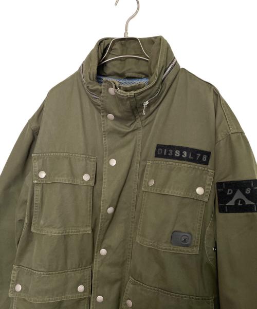 DIESEL（ディーゼル）DIESEL (ディーゼル) DIESEL ディーゼル J-TOUCHA-SI DIESEL 78 M-65 ミリタリージャケット オリーブ サイズ:不明（XL相当）の古着・服飾アイテム