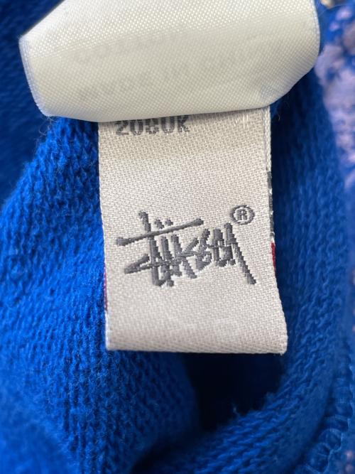 stussy（ステューシー）stussy (ステューシー) STUSSY ステューシー WORLD TOUR Graffiti ワールドツアー グラフィティー ジップ パーカー ブルー サイズ:XLの古着・服飾アイテム