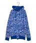 stussy（ステューシー）の古着「STUSSY ステューシー WORLD TOUR Graffiti ワールドツアー グラフィティー ジップ パーカー」｜ブルー