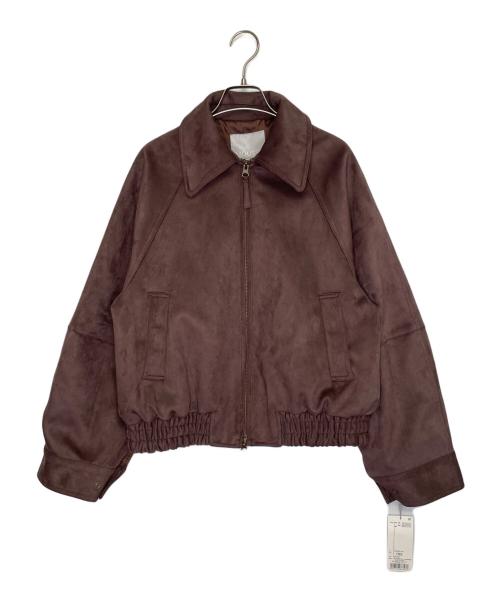 moussy（マウジー）moussy (マウジー) moussy マウジー F/SUEDE GATHER ブルゾン フェイクスエードジャケット ブラウン サイズ:FREE 未使用品の古着・服飾アイテム