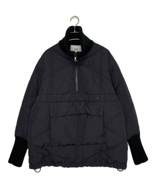 SLY（スライ）SLY (スライ) SLY スライ QUILTING HALF ZIP PULLOVER キルティング ハーフジップ  プルオーバー ブラック サイズ:FREEの古着・服飾アイテム