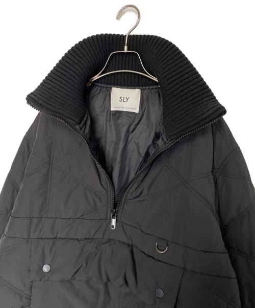 SLY（スライ）SLY (スライ) SLY スライ QUILTING HALF ZIP PULLOVER キルティング ハーフジップ  プルオーバー ブラック サイズ:FREEの古着・服飾アイテム