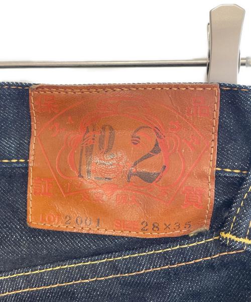 EVISU（エヴィス）EVISU (エヴィス) EVISU エビス エヴィス 2001 NO.2 バックペイントなし デニムパンツ ジーンズ インディゴ サイズ:W28 L35の古着・服飾アイテム