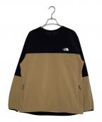 THE NORTH FACEザ ノース フェイス）の古着「THE NORTH FACE ノース フェイス APEX Flex Crew エイペックスフレックスクルー 長袖Tシャツ プルオーバー ベージュ」｜ブラック×カーキ