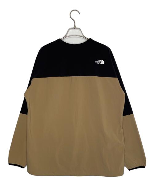THE NORTH FACE（ザ ノース フェイス）THE NORTH FACE (ザ ノース フェイス) THE NORTH FACE ノース フェイス APEX Flex Crew エイペックスフレックスクルー 長袖Tシャツ プルオーバー ベージュ ブラック×カーキ サイズ:Mの古着・服飾アイテム