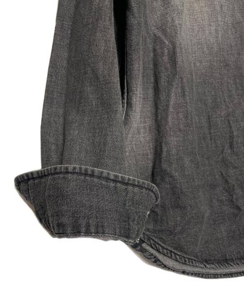 Denham（デンハム）Denham (デンハム) Denham デンハム DENHAM EST. AMS 2008刺繍入り ウエスタンデニムシャツ デニムシャツ ブラック サイズ:Sの古着・服飾アイテム