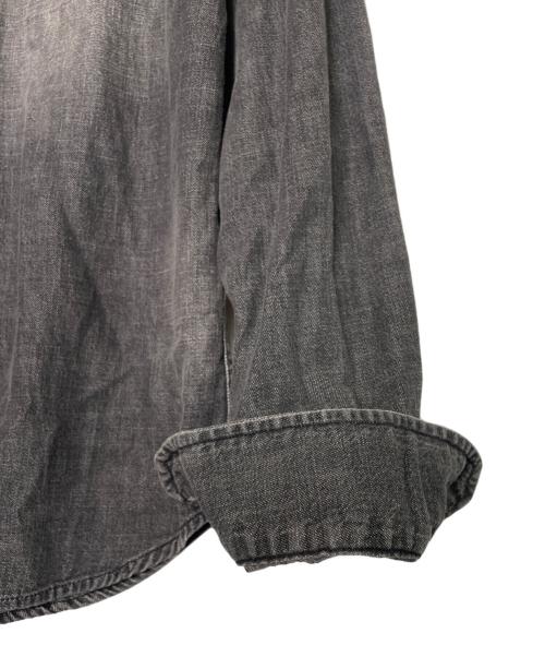 Denham（デンハム）Denham (デンハム) Denham デンハム DENHAM EST. AMS 2008刺繍入り ウエスタンデニムシャツ デニムシャツ ブラック サイズ:Sの古着・服飾アイテム