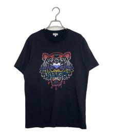 KENZO（ケンゾー）の古着「KENZO ケンゾー GRADIENT TIGER グラデーション タイガー 虎 半袖Tシャツ」｜ブラック