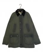 Barbourバブアー）の古着「Barbour バブアー ピーチスキン WASHED BEDALE SL ウォッシュド ビデイル スリムフィット オイルドジャケット」｜グリーン