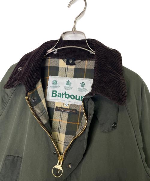 Barbour（バブアー）Barbour (バブアー) Barbour バブアー ピーチスキン WASHED BEDALE SL ウォッシュド ビデイル スリムフィット オイルドジャケット グリーン サイズ:42の古着・服飾アイテム