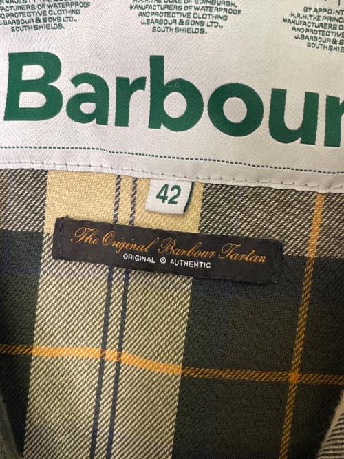Barbour（バブアー）Barbour (バブアー) Barbour バブアー ピーチスキン WASHED BEDALE SL ウォッシュド ビデイル スリムフィット オイルドジャケット グリーン サイズ:42の古着・服飾アイテム