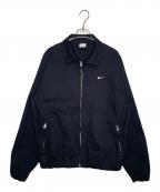 NIKE SBナイキエスビー）の古着「NIKE SB LIGHT ナイキエスビー WEIGHT SKATEBOARD JACKET ワンポイント スウォッシュロゴ スイングトップジャケット ブルゾン」｜ブラック×ホワイト