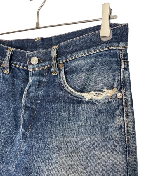 EVISU（エヴィス）EVISU (エヴィス) EVISU エヴィス デニム パンツ ジーンズ 赤 カモメペイント ダメージあり インディゴ サイズ:W32 × L35の古着・服飾アイテム