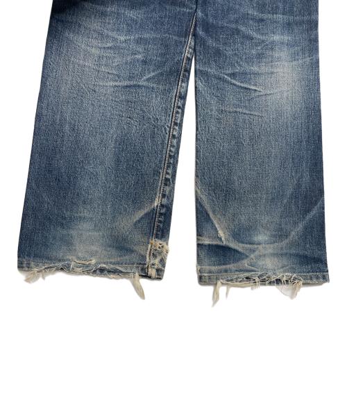 EVISU（エヴィス）EVISU (エヴィス) EVISU エヴィス デニム パンツ ジーンズ 赤 カモメペイント ダメージあり インディゴ サイズ:W32 × L35の古着・服飾アイテム