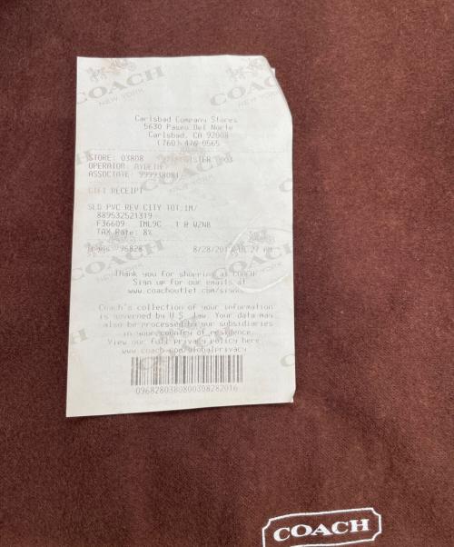 COACH（コーチ）COACH (コーチ) COACH コーチ 5131 ハンプトンズ レザー ラージ トートバッグ ブラックの古着・服飾アイテム