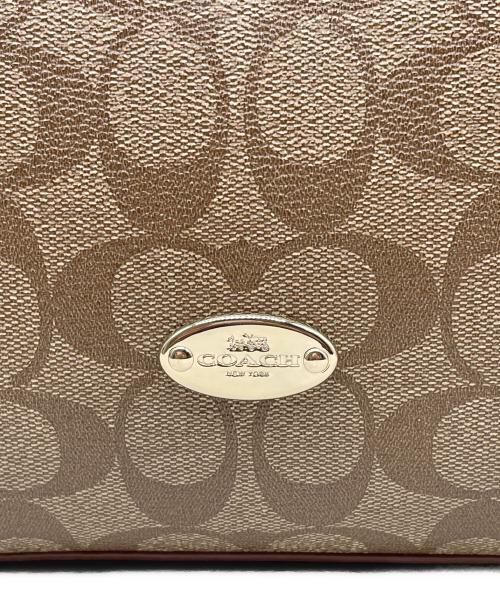 COACH（コーチ）COACH (コーチ) COACH コーチ シグネチャー セレスト コンバーチブル ホーボー 2WAY ショルダーバッグ ハンドバッグ ピンク ブラウンの古着・服飾アイテム