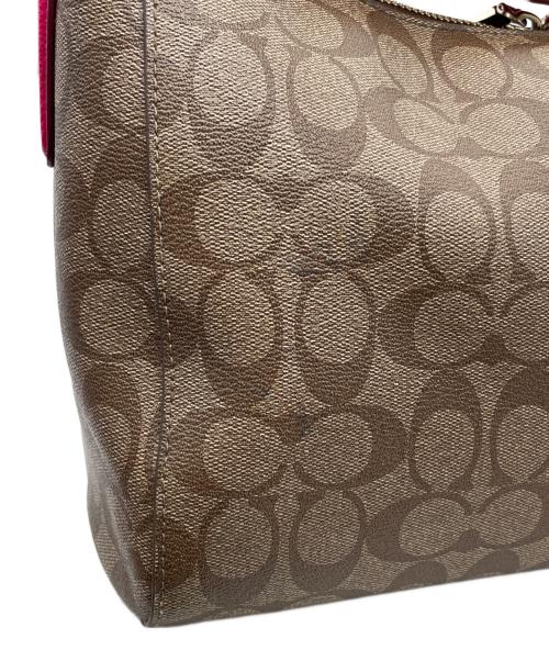 COACH（コーチ）COACH (コーチ) COACH コーチ シグネチャー セレスト コンバーチブル ホーボー 2WAY ショルダーバッグ ハンドバッグ ピンク ブラウンの古着・服飾アイテム