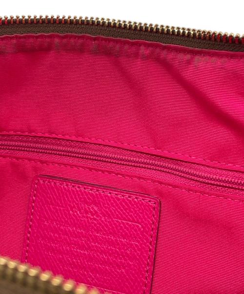 COACH（コーチ）COACH (コーチ) COACH コーチ シグネチャー セレスト コンバーチブル ホーボー 2WAY ショルダーバッグ ハンドバッグ ピンク ブラウンの古着・服飾アイテム