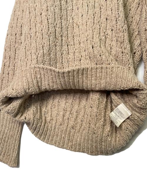 MM6 Maison Margiela（エムエムシックスメゾンマルジェラ）MM6 Maison Margiela (エムエムシックスメゾンマルジェラ) MM6 Maison Margiela エムエムシックス メゾンマルジェラ モヘア アンゴラ混 Vネック ケーブルニット ベージュ サイズ:Mの古着・服飾アイテム