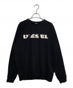 DIESELディーゼル）の古着「DIESEL ディーゼル S-ORESTES-BRO ロゴ スウェット トレーナー」｜ブラック
