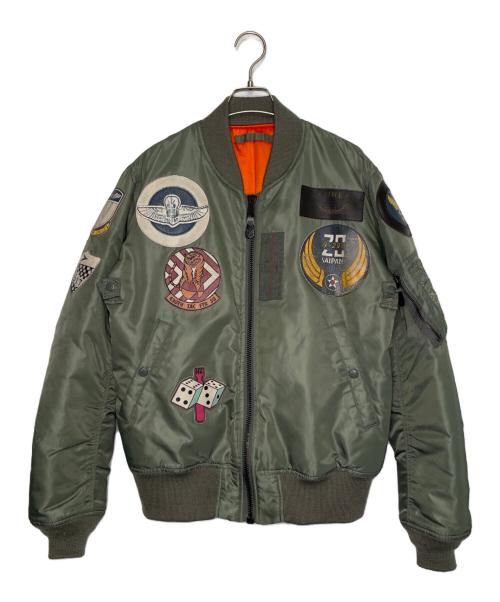 AVIREX（アヴィレックス）AVIREX (アヴィレックス) AVIREX アヴィレックス TOP GUN トップガン ワッペン付 USAF MA-1 フライトジャケット グリーン サイズ:EXTRA LARGEの古着・服飾アイテム