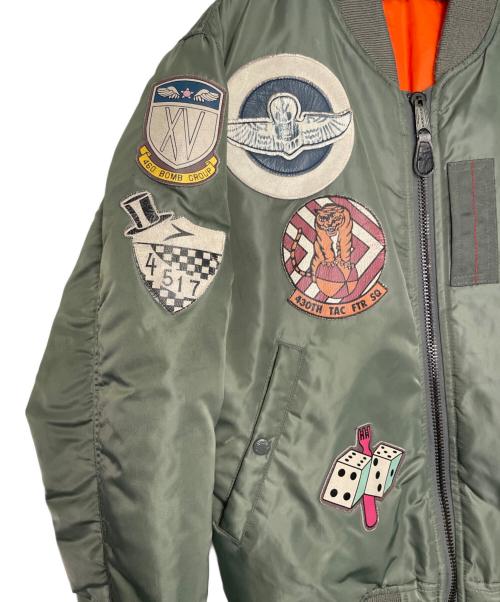 AVIREX（アヴィレックス）AVIREX (アヴィレックス) AVIREX アヴィレックス TOP GUN トップガン ワッペン付 USAF MA-1 フライトジャケット グリーン サイズ:EXTRA LARGEの古着・服飾アイテム