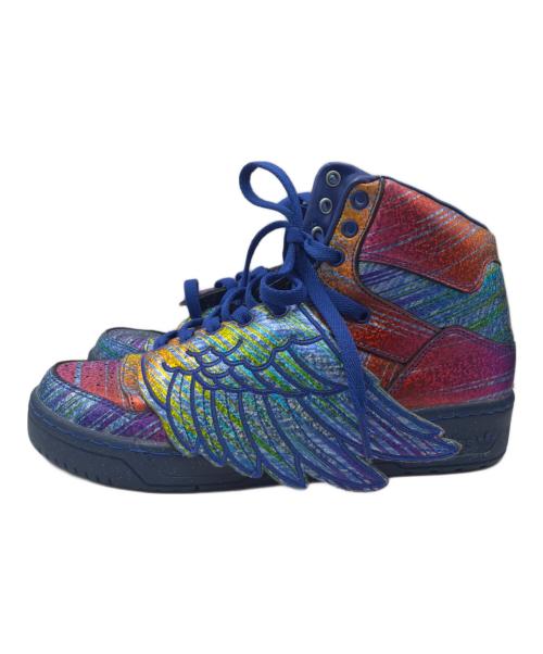 adidas（アディダス）adidas (アディダス) アディダス オリジナルス バイ ジェレミースコット JS ウィング シンセティック マルチカラー サイズ:24.5の古着・服飾アイテム