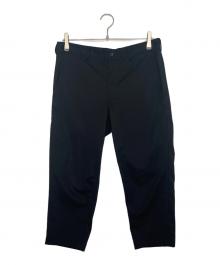 COMME des GARCONS HOMME PLUS（コムデギャルソンオムプリュス）の古着「COMME des GARCONS コムデギャルソンオムプリュス HOMME PLUS クロップドパンツ ウール スラックス」｜ブラック
