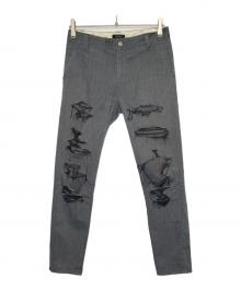 UNDERCOVER（アンダーカバー）の古着「UNDERCOVER アンダーカバー 2015AW NO BORDER期 クラッシュ ストレッチ チノパンツ」