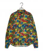 COMME des GARCONS HOMME PLUSコムデギャルソンオムプリュス）の古着「COMME des GARCONS HOMME PLUS コムデギャルソン オムプリュス 2001年秋冬 サイケ期 スター 総柄 長袖シャツ」｜レッド×イエロー×ブルー