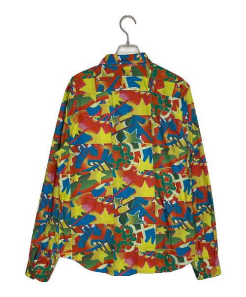 COMME des GARCONS HOMME PLUS（コムデギャルソンオムプリュス）COMME des GARCONS HOMME PLUS COMME des GARCONS HOMME PLUS コムデギャルソン オムプリュス 2001年秋冬 サイケ期 スター 総柄 長袖シャツ レッド×イエロー×ブルー サイズ:Lの古着・服飾アイテム
