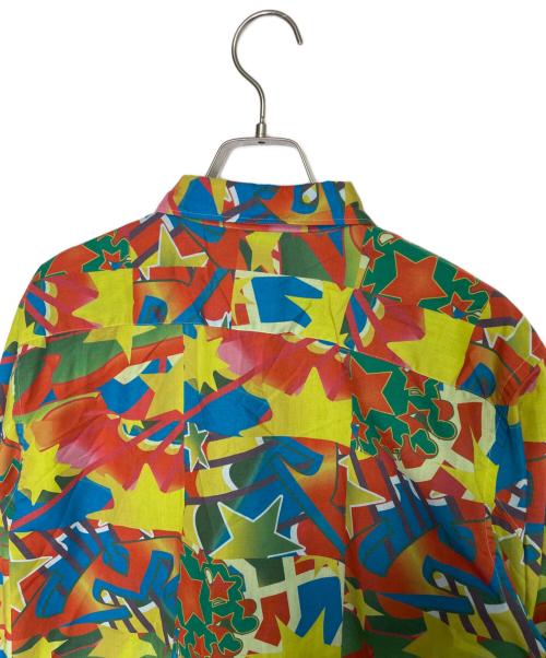 COMME des GARCONS HOMME PLUS（コムデギャルソンオムプリュス）COMME des GARCONS HOMME PLUS COMME des GARCONS HOMME PLUS コムデギャルソン オムプリュス 2001年秋冬 サイケ期 スター 総柄 長袖シャツ レッド×イエロー×ブルー サイズ:Lの古着・服飾アイテム