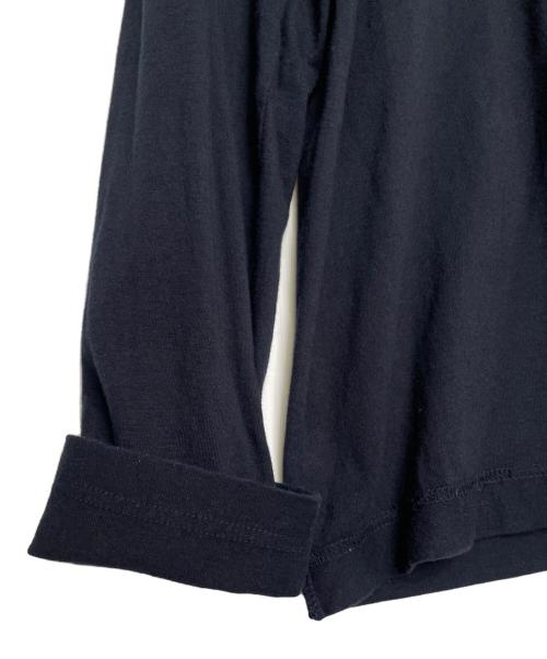 COMME des GARCONS HOMME（コムデギャルソン オム）COMME des GARCONS HOMME (コムデギャルソン オム) COMME des GARCONS HOMME コムデギャルソン オム 2007年秋冬 ギンガムチェック切替 ポロ 長袖Tシャツ ネイビー ネイビー サイズ:Mの古着・服飾アイテム