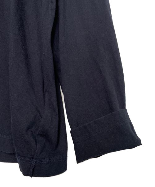 COMME des GARCONS HOMME（コムデギャルソン オム）COMME des GARCONS HOMME (コムデギャルソン オム) COMME des GARCONS HOMME コムデギャルソン オム 2007年秋冬 ギンガムチェック切替 ポロ 長袖Tシャツ ネイビー ネイビー サイズ:Mの古着・服飾アイテム