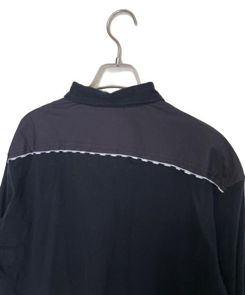 COMME des GARCONS HOMME（コムデギャルソン オム）COMME des GARCONS HOMME (コムデギャルソン オム) COMME des GARCONS HOMME コムデギャルソン オム 2007年秋冬 ギンガムチェック切替 ポロ 長袖Tシャツ ネイビー ネイビー サイズ:Mの古着・服飾アイテム