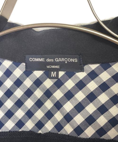 COMME des GARCONS HOMME（コムデギャルソン オム）COMME des GARCONS HOMME (コムデギャルソン オム) COMME des GARCONS HOMME コムデギャルソン オム 2007年秋冬 ギンガムチェック切替 ポロ 長袖Tシャツ ネイビー ネイビー サイズ:Mの古着・服飾アイテム