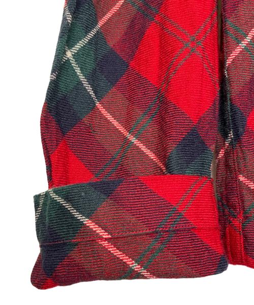 JUNYA WATANABE COMME des GARCONS MAN（ジュンヤ ワタナベ コム デ ギャルソン マン）JUNYA WATANABE COMME des GARCONS MAN ジュンヤ ワタナベ コム デ ギャルソン マン 2002AW HULL MIDDLE SCHOOL HORNETS チェック柄 ウール 長袖シャツ カットソーの古着・服飾アイテム
