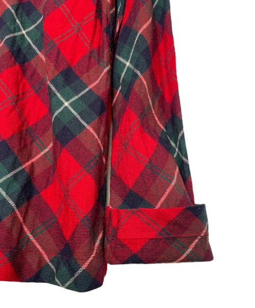 JUNYA WATANABE COMME des GARCONS MAN（ジュンヤ ワタナベ コム デ ギャルソン マン）JUNYA WATANABE COMME des GARCONS MAN ジュンヤ ワタナベ コム デ ギャルソン マン 2002AW HULL MIDDLE SCHOOL HORNETS チェック柄 ウール 長袖シャツ カットソーの古着・服飾アイテム
