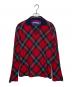JUNYA WATANABE COMME des GARCONS MAN（ジュンヤ ワタナベ コム デ ギャルソン マン）の古着「JUNYA WATANABE COMME des GARCONS MAN ジュンヤ ワタナベ コム デ ギャルソン マン 2002AW HULL MIDDLE SCHOOL HORNETS チェック柄 ウール 長袖シャツ カットソー」｜レッド