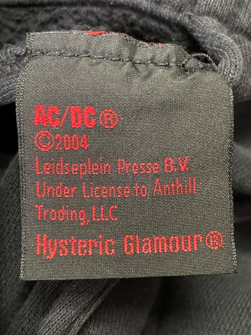 hysterics（ヒステリックス）hysterics (ヒステリックス) hysterics ヒステリックス 2004 AC/DC コラボ  スウェット ダブルライダースジャケット ブラック サイズ:FREEの古着・服飾アイテム