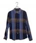 Yohji Yamamoto pour homme（ヨウジヤマモト プールオム）の古着「Yohji Yamamoto pour homme ヨウジヤマモト プールオム チェック 織り柄 レーヨン コットン 長袖シャツ」｜ブルー