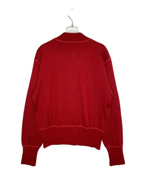 JUNIOR GAULTIER（ジュニアゴルチエ）JUNIOR GAULTIER (ジュニアゴルチエ) JUNIOR GAULTIER ジュニアゴルチエ ウール混 クロスマークボタン カーディガン レッド レッド サイズ:Lの古着・服飾アイテム