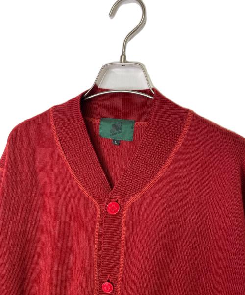 JUNIOR GAULTIER（ジュニアゴルチエ）JUNIOR GAULTIER (ジュニアゴルチエ) JUNIOR GAULTIER ジュニアゴルチエ ウール混 クロスマークボタン カーディガン レッド レッド サイズ:Lの古着・服飾アイテム