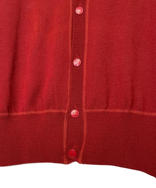 JUNIOR GAULTIER（ジュニアゴルチエ）JUNIOR GAULTIER (ジュニアゴルチエ) JUNIOR GAULTIER ジュニアゴルチエ ウール混 クロスマークボタン カーディガン レッド レッド サイズ:Lの古着・服飾アイテム