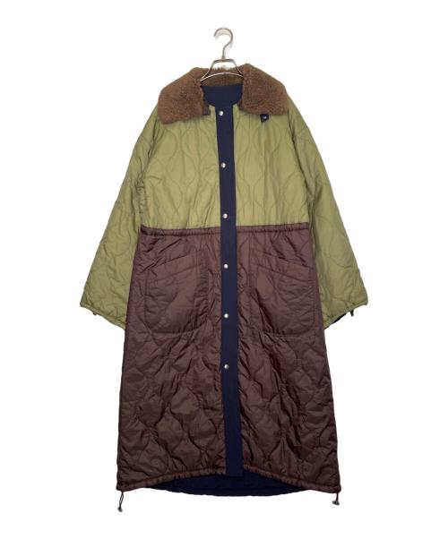 crie confort（クリーコンフォルト）crie confort AZUL by moussy crie confort クリーコンフォルト AZUL by moussy アズールバイマウジー リバーシブル バイカラー 中綿コート カーキ×ブラウン サイズ:Mの古着・服飾アイテム